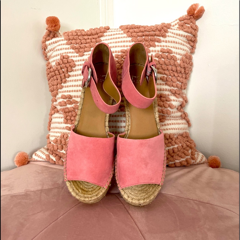Pink Suede Platform Sandals - Never Worn